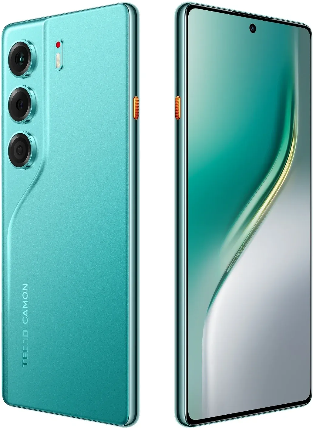 Смартфон Tecno Camon 40 256Gb 12Gb зеленый моноблок 3G 4G 2Sim 6.78 1080x2436 Android 15 50Mpix 802.11 a/b/g/n/ac NFC GPS GSM900/1800 GSM1900 Protect FM microSD max1024Gb - фото 3