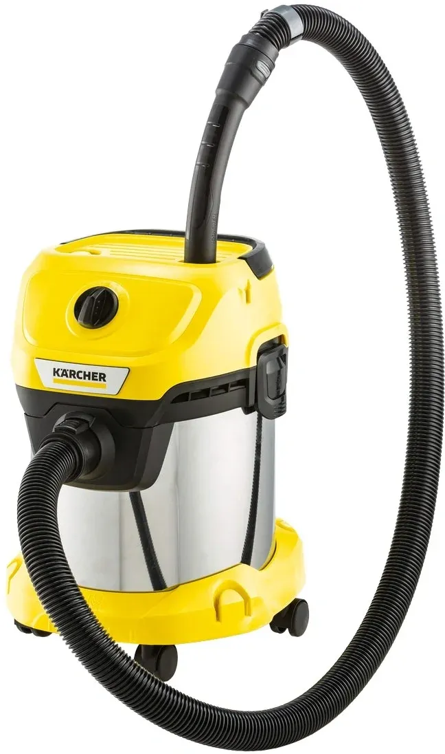 Строительный пылесос Karcher WD 3 S V-15/4/20 1000Вт уборка: сухая/сбор воды/выдув желтый - фото 3
