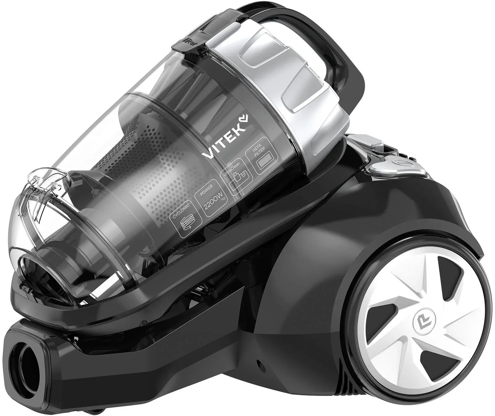 Пылесос Vitek VT-CV1230 2200Вт черный/серебристый - фото 1