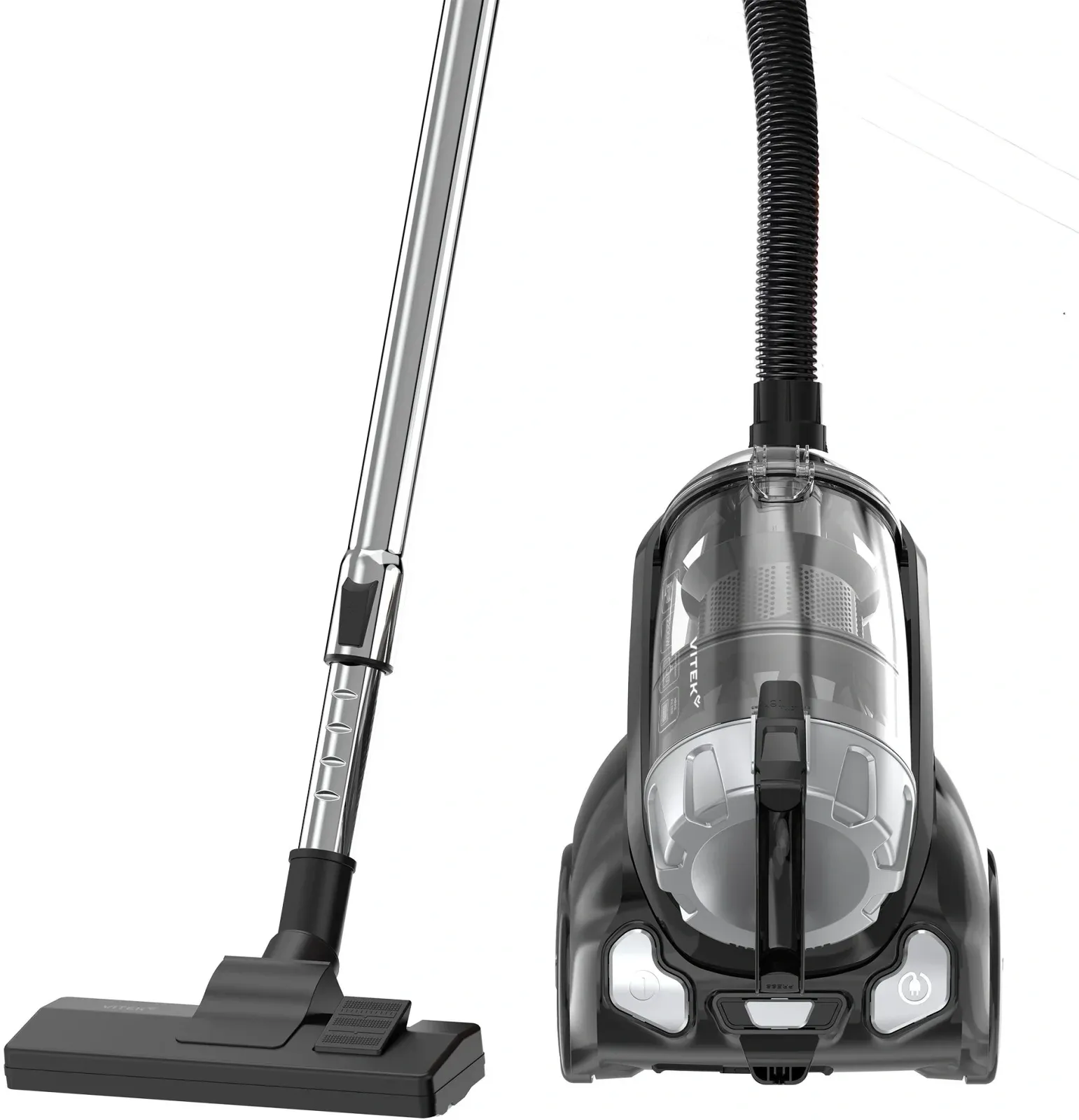 Пылесос Vitek VT-CV1230 2200Вт черный/серебристый - фото 4