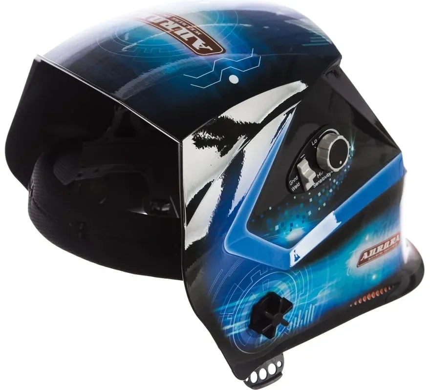 Маска сварщика Aurora SUN7 TIG MASTER 2-levels филь.:хамел. кл.:1/2/1/1 см.экр.99x55мм синий/черный 16876 - фото 2