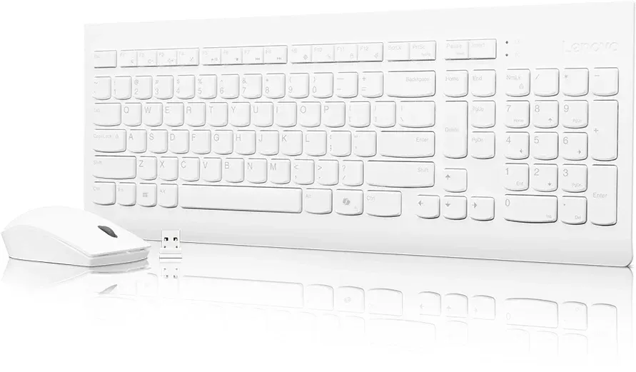Клавиатура + мышь Lenovo 510 клав:белый мышь:белый USB беспроводная BT GX31F38001 - фото 4