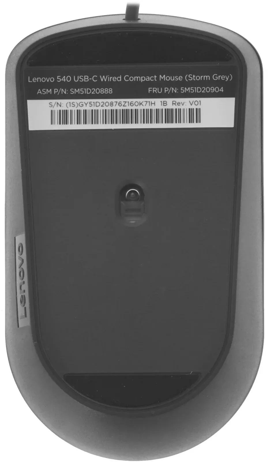 Мышь Lenovo 540 темно-серый оптическая 2400dpi USB 3but GY51D20876 - фото 5