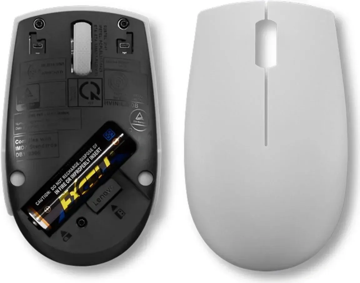 Мышь Lenovo 300 Wireless Compact серый оптическая 1000dpi беспров. USB 2but GY51L15678 - фото 6