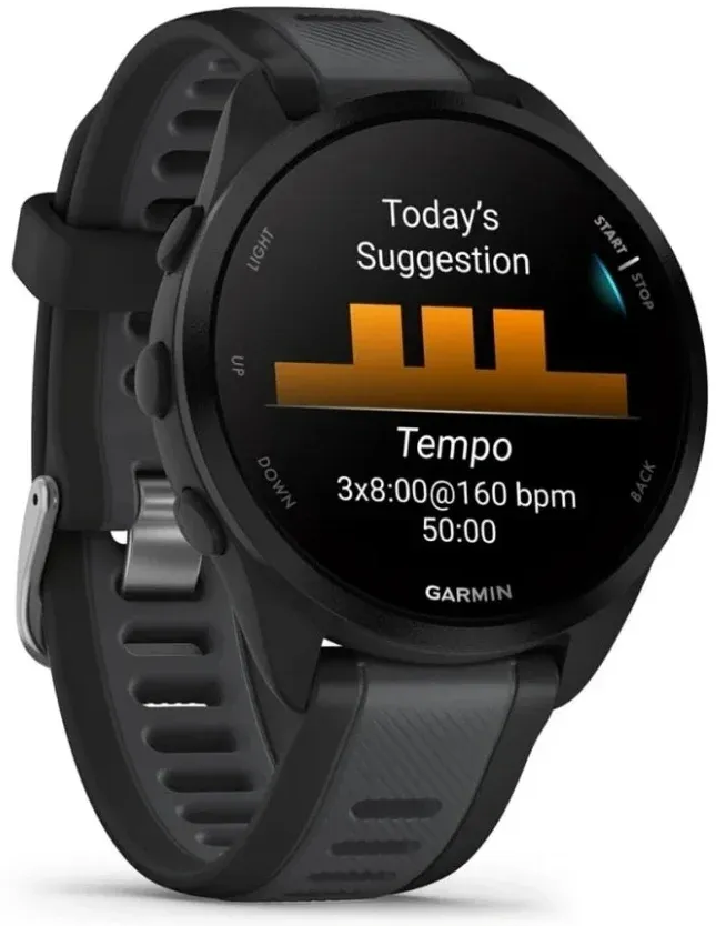 Смарт-часы Garmin Forerunner 165 30.4мм 1.2 AMOLED корп.черный рем.черный разм.брасл.:126-203мм 010-02863-20 - фото 5