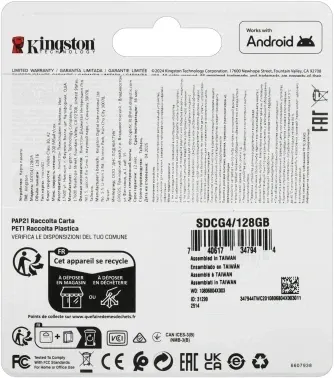 Флеш карта microSDXC 128GB Kingston SDCG4/128GB Canvas Go! Plus V30 A2 + adapter - фото 8
