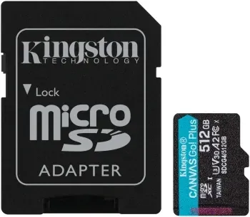 Флеш карта microSDXC 512GB Kingston SDCG4/512GB Canvas Go! Plus V10 A2 + adapter - фото 5