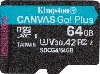 Флеш карта microSDXC 64GB Kingston SDCG4/64GBSP Canvas Go! Plus V30 A2 w/o adapter - фото 6