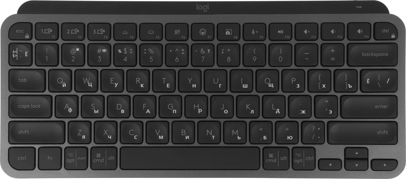 Клавиатура Logitech MX Keys Mini темно-серый/черный USB беспроводная BT/Radio LED 920-010617 - фото 1