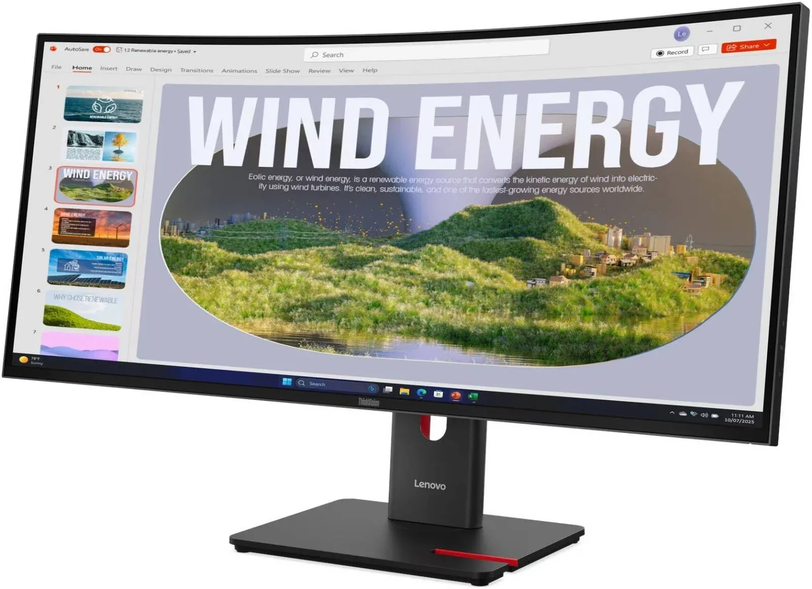 Монитор Lenovo 34 ThinkVision T34wd-40 черный VA LED 4ms 21:9 HDMI матовая HAS Piv 3000:1 300cd 178гр/178гр 3440x1440 120Hz DP WQ USB 9.2кг - фото 4