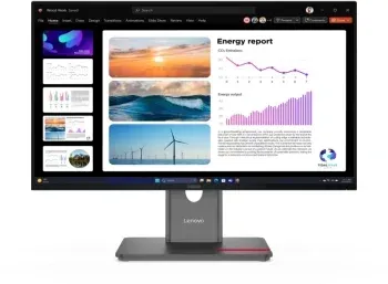 Монитор Lenovo 23.8 ThinkVision P24q-40 черный IPS LED 16:9 HDMI матовая HAS Piv 300cd 178гр/178гр 2560x1440 120Hz DP Quad 2K 1440p USB 5.1кг - фото 5