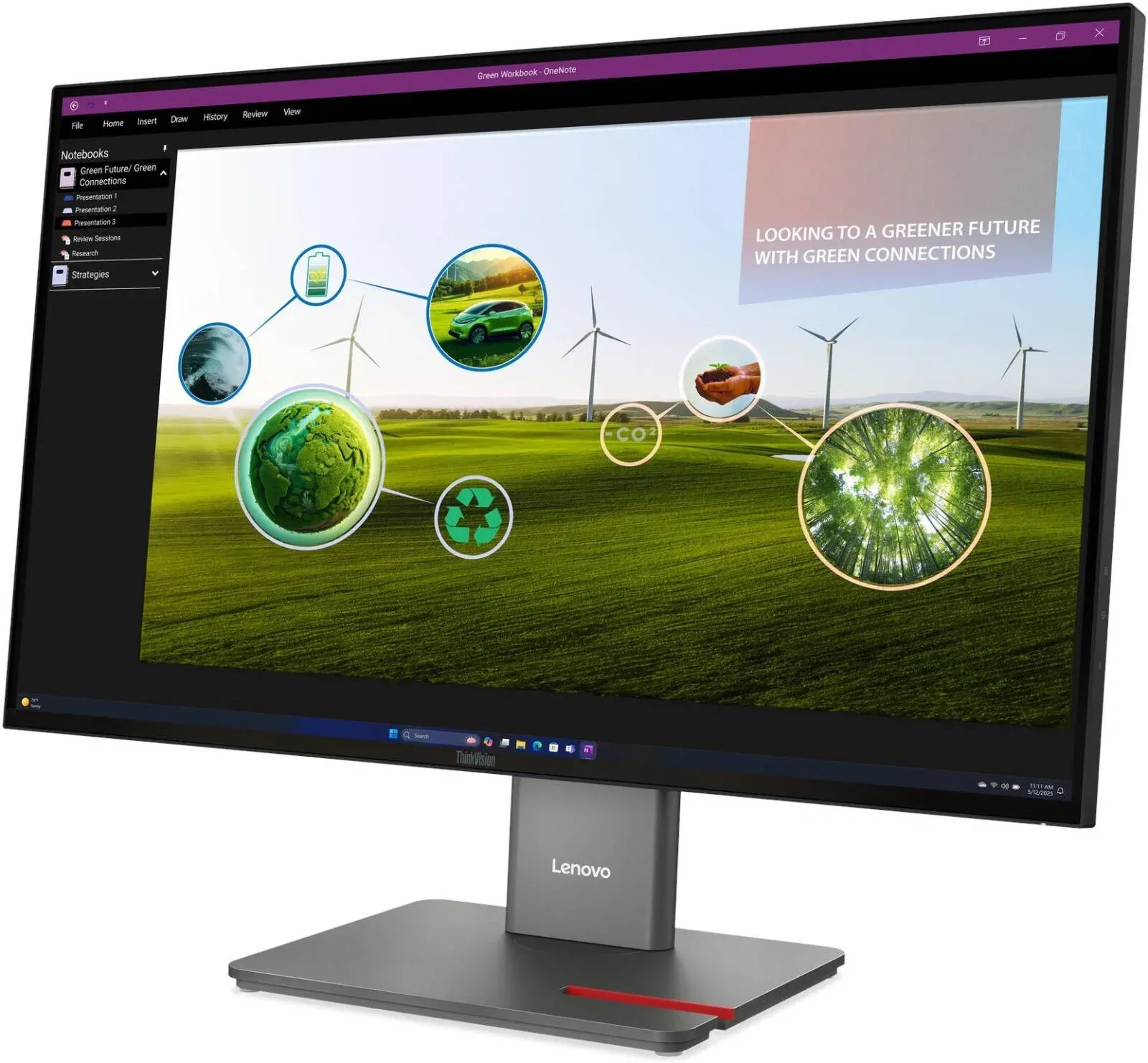 Монитор Lenovo 27 ThinkVision P27q-40 черный IPS LED 16:9 HDMI матовая HAS Piv 1500:1 350cd 178гр/178гр 2560x1440 120Hz DP Quad 2K 1440p USB 6.4кг - фото 4