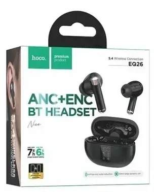Гарнитура вкладыши Hoco EQ26 черный беспроводные bluetooth в ушной раковине 52155 - фото 6