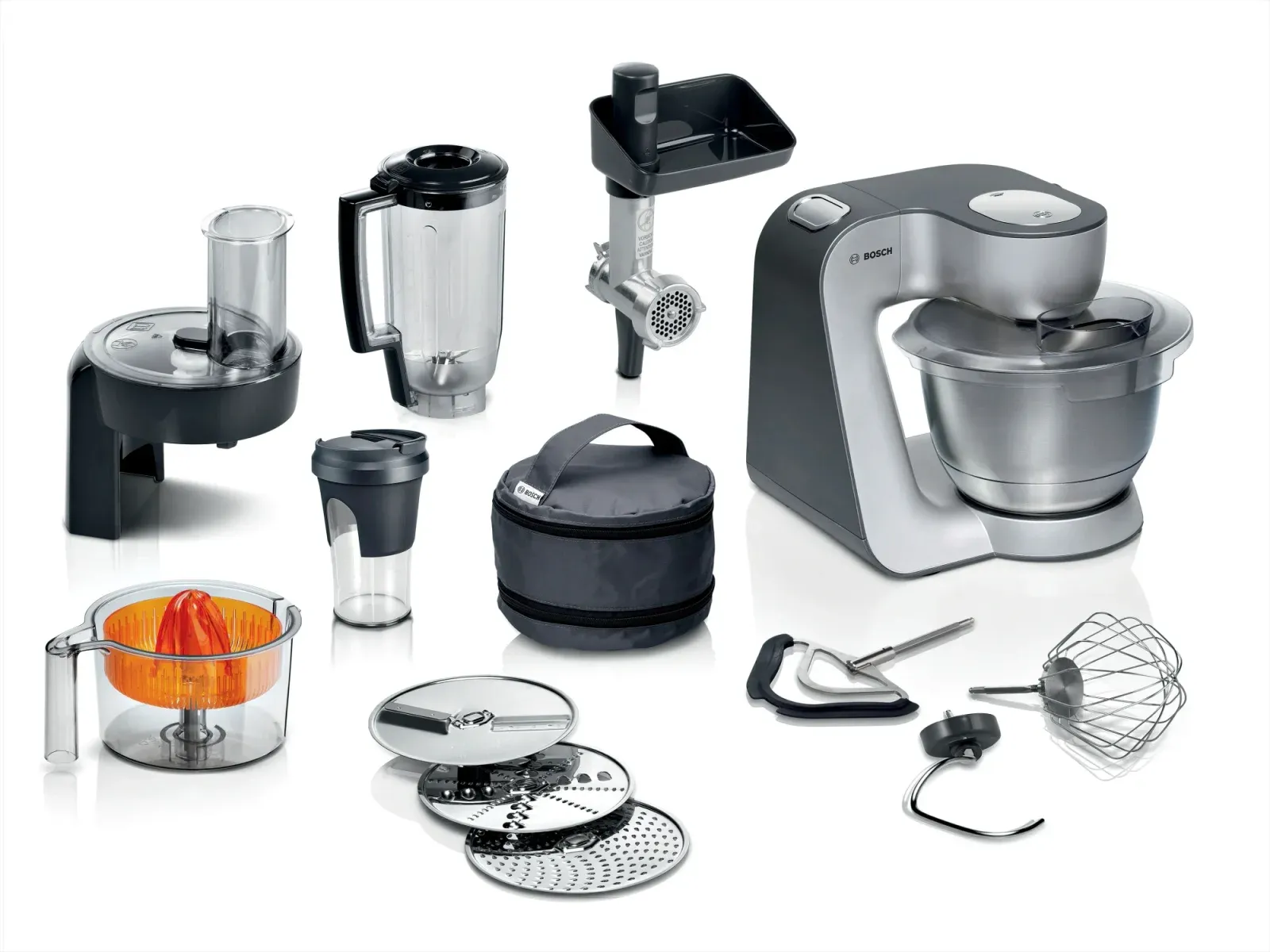 Кухонная машина Bosch MUM58359 1000Вт черный/серый - фото 1