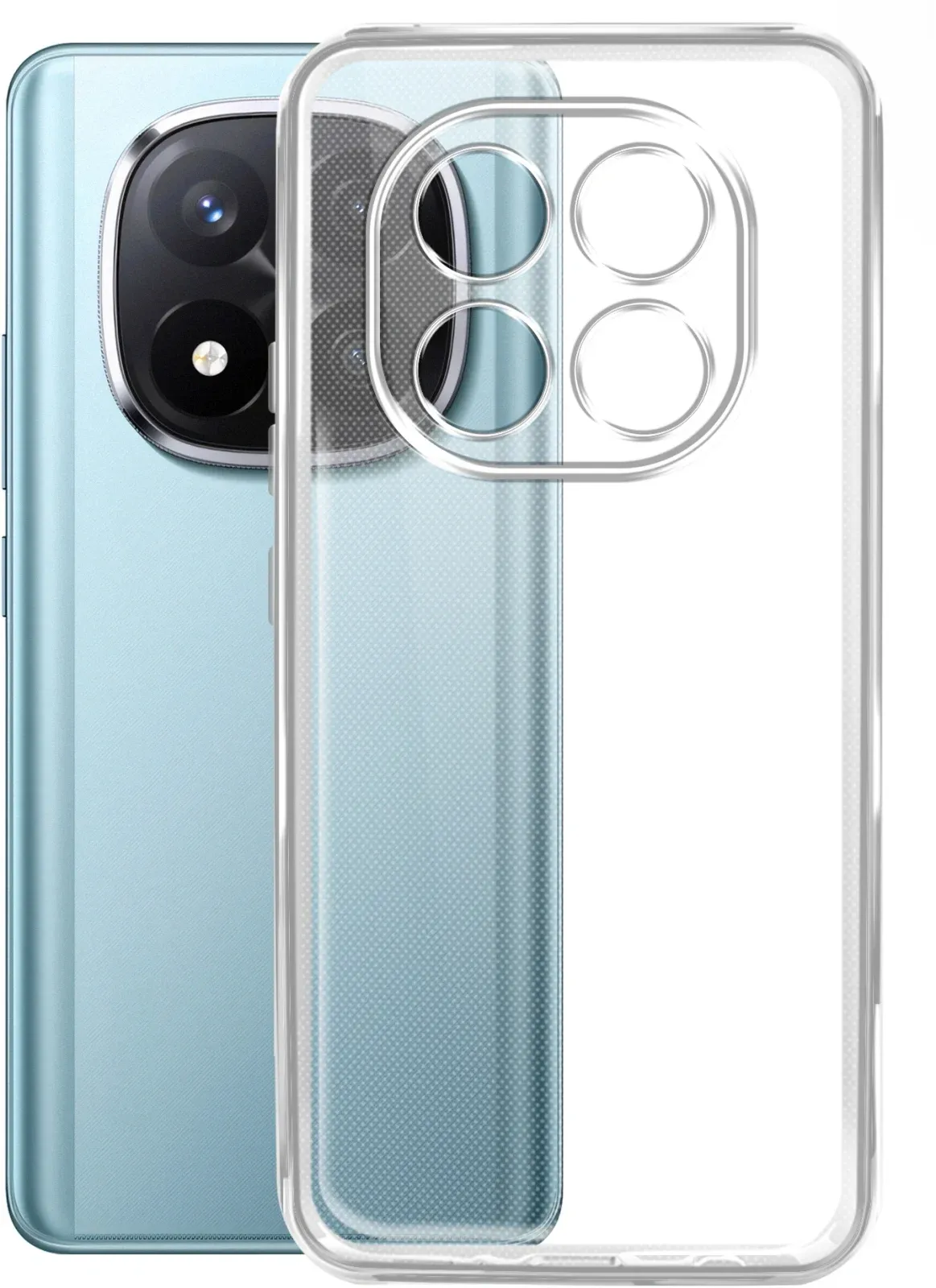 Чехол клип-кейс BoraSCO для Xiaomi Redmi Note 14 Pro 5G/Poco X7 Silicone Case прозрачный 74551 - фото 1