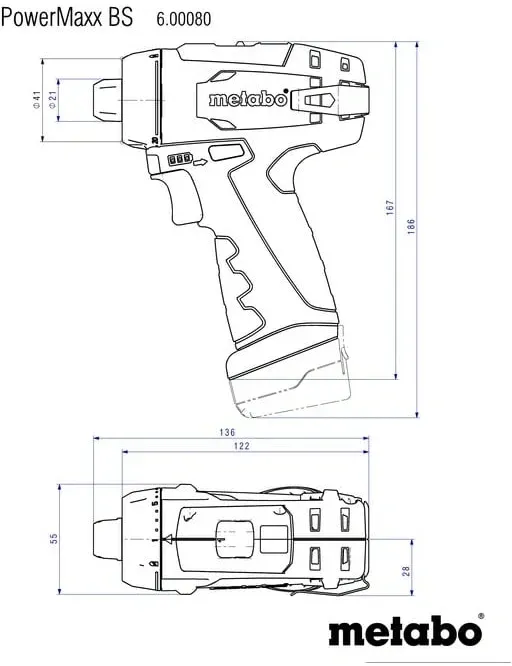 Дрель-шуруповерт Metabo Metabo PowerMaxx BS аккум. патрон:быстрозажимной кейс в комплекте 600984500 - фото 3