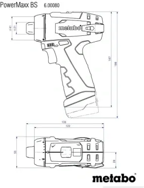 Дрель-шуруповерт Metabo Metabo PowerMaxx BS аккум. патрон:быстрозажимной кейс в комплекте 600984500 - фото 8