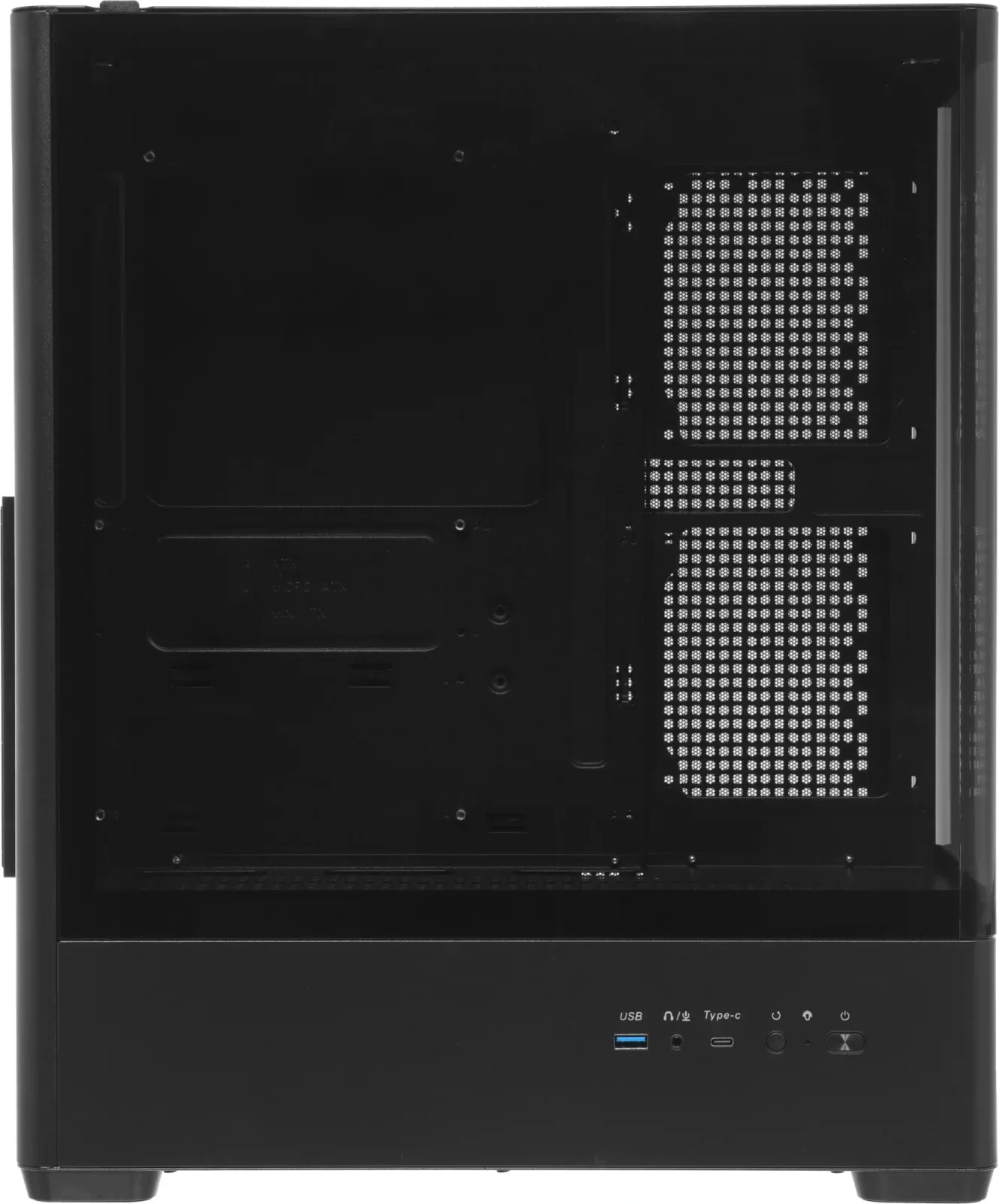 Корпус Accord ACC-R4A черный без БП ATX 7x120mm 1xUSB3.0 audio bott PSU - фото 2