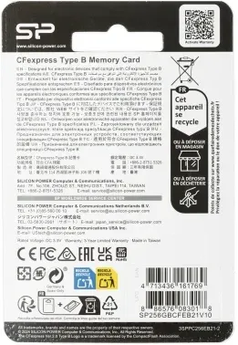 Флеш карта CFexpress 256GB Silicon Power SP256GBCFEB21V10 w/o adapter - фото 6