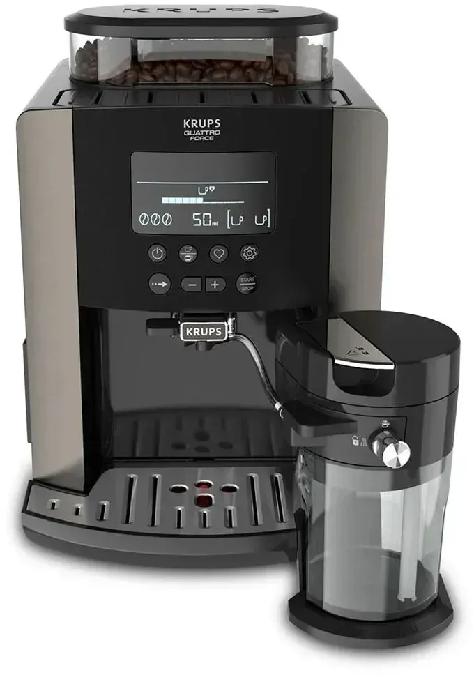 Кофемашина Krups Arabica Latte EA819E10 1450Вт черный/коричневый - фото 2