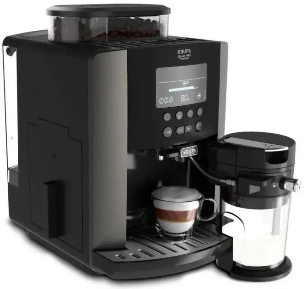 Кофемашина Krups Arabica Latte EA819E10 1450Вт черный/коричневый - фото 3