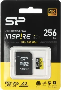 Флеш карта microSDXC 256GB Silicon Power SP256GBSTXLA2V1N Inspire V30 A2 w/o adapter - фото 4