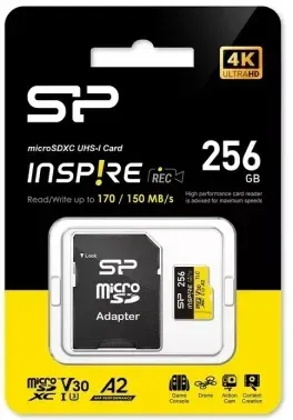 Флеш карта microSDXC 256GB Silicon Power SP256GBSTXLA2V1NSP Inspire V30 A2 + adapter - фото 6