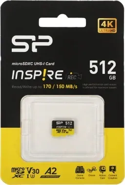 Флеш карта microSDXC 512GB Silicon Power SP512GBSTXLA2V1N Inspire V10 A2 w/o adapter - фото 5