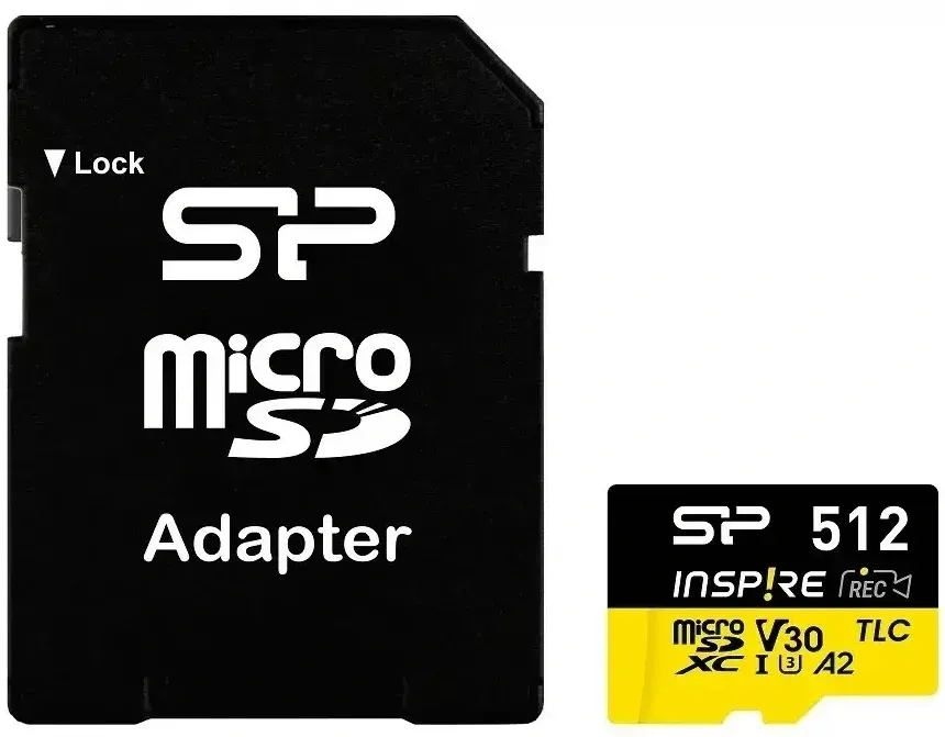 Флеш карта microSDXC 512GB Silicon Power SP512GBSTXLA2V1NSP Inspire V10 A2 + adapter - фото 1