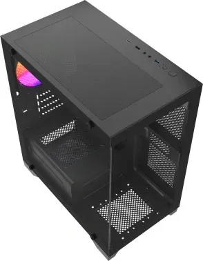 Корпус Accord ACC-350-02B черный без БП mATX 7x120mm 1xUSB2.0 1xUSB3.0 audio bott PSU - фото 8