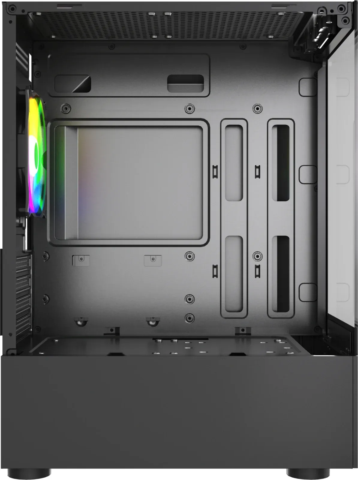 Корпус Accord ACC-285-02B черный без БП mATX 5x120mm 1xUSB2.0 1xUSB3.0 audio - фото 3