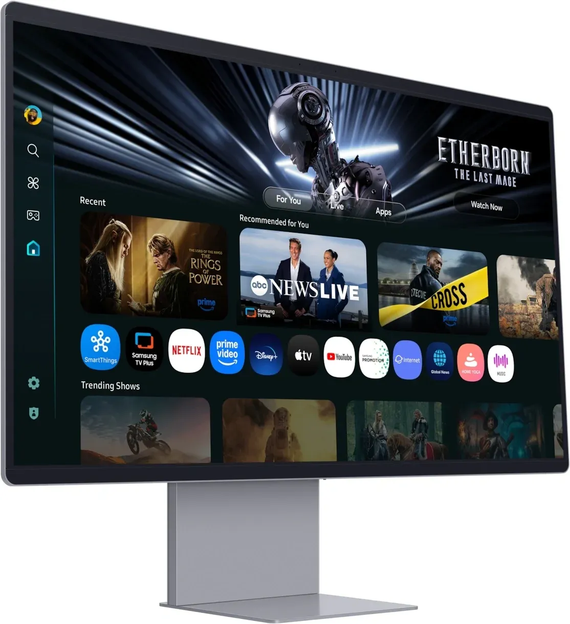 Монитор Samsung 32 Smart Monitor M9 LS32FM902SIXCI графитовый серый OLED LED 16:9 HDMI M/M Cam матовая HAS 250cd 178гр/178гр 3840x2160 165Hz FreeSync Premium Pro DP 4K USB 8.4кг - фото 3