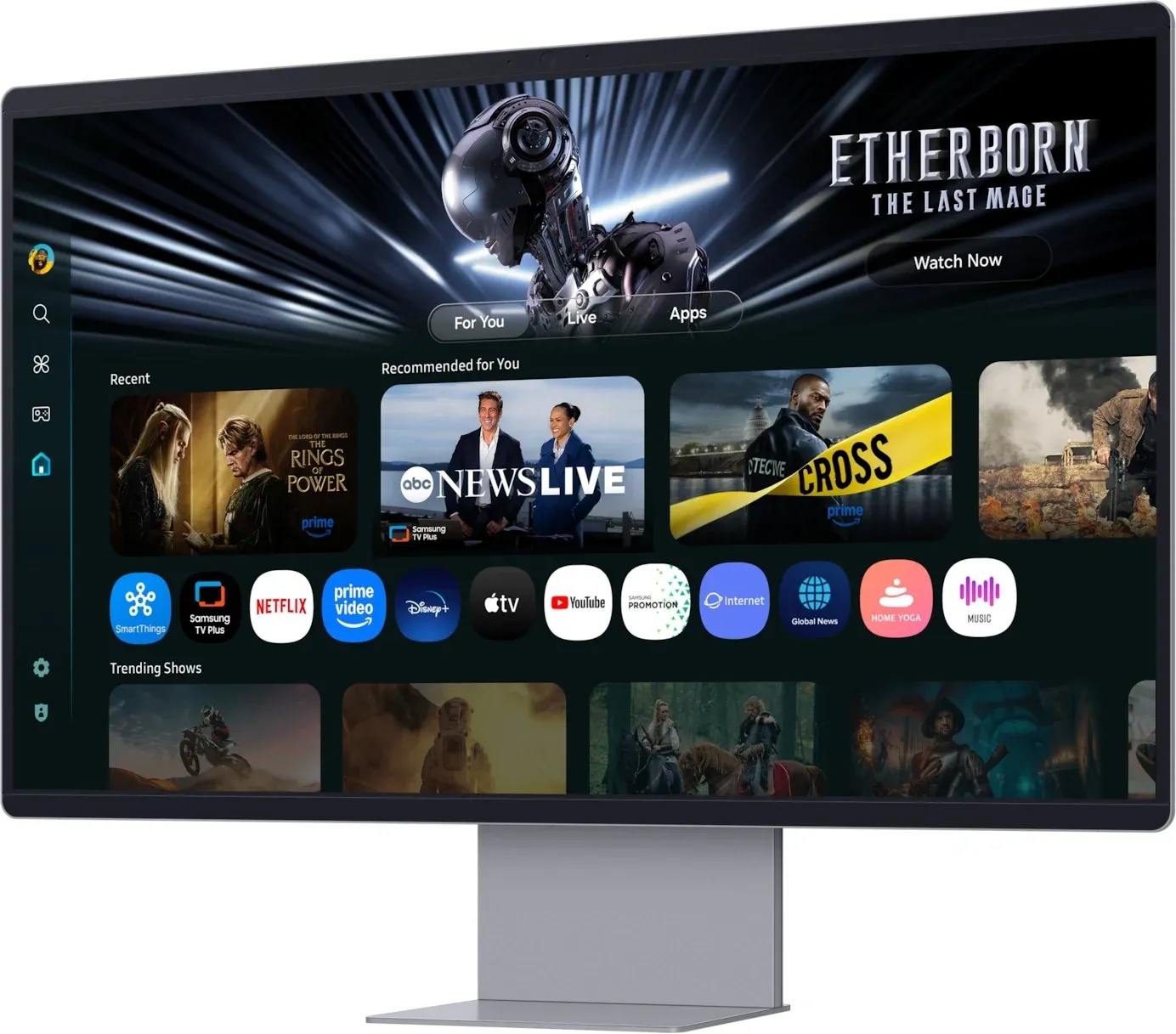 Монитор Samsung 32 Smart Monitor M9 LS32FM902SIXCI графитовый серый OLED LED 16:9 HDMI M/M Cam матовая HAS 250cd 178гр/178гр 3840x2160 165Hz FreeSync Premium Pro DP 4K USB 8.4кг - фото 5