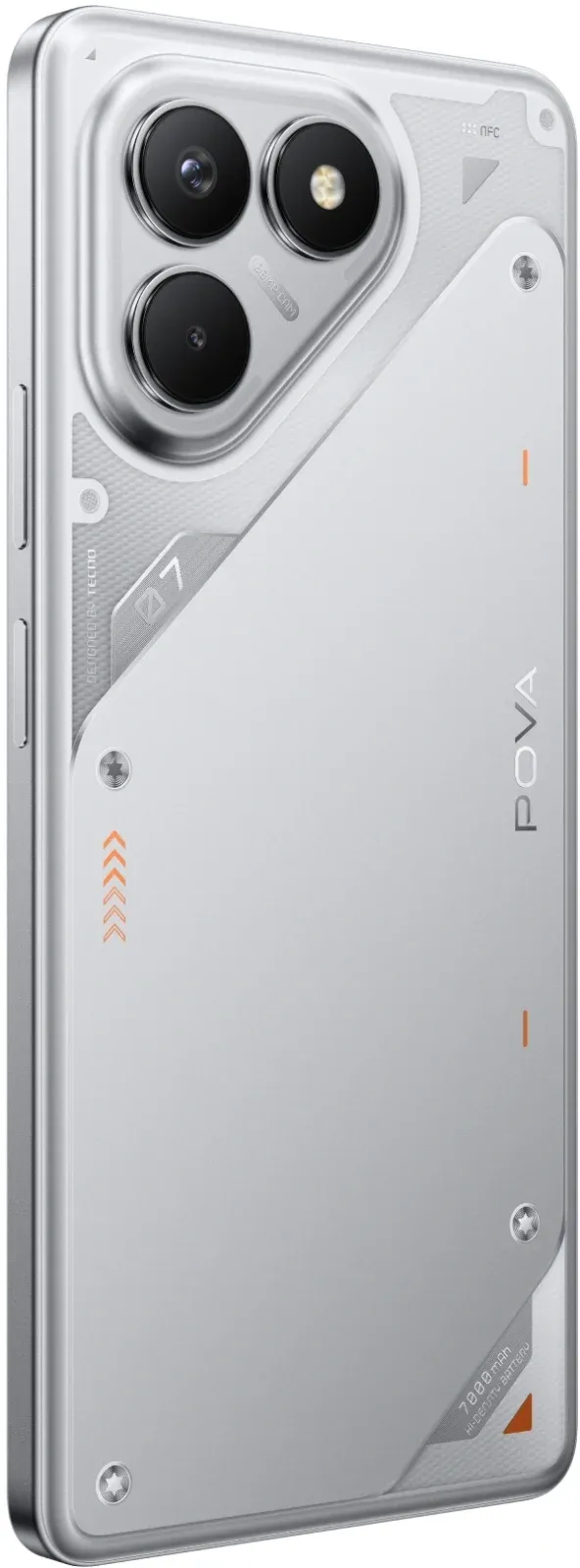 Смартфон Tecno Pova 7 Neo 128Gb 8Gb серебристый моноблок 3G 4G 2Sim 6.8 1080x2460 Android 14 108Mpix 802.11 a/b/g/n/ac NFC GPS GSM900/1800 Protect FM - фото 7