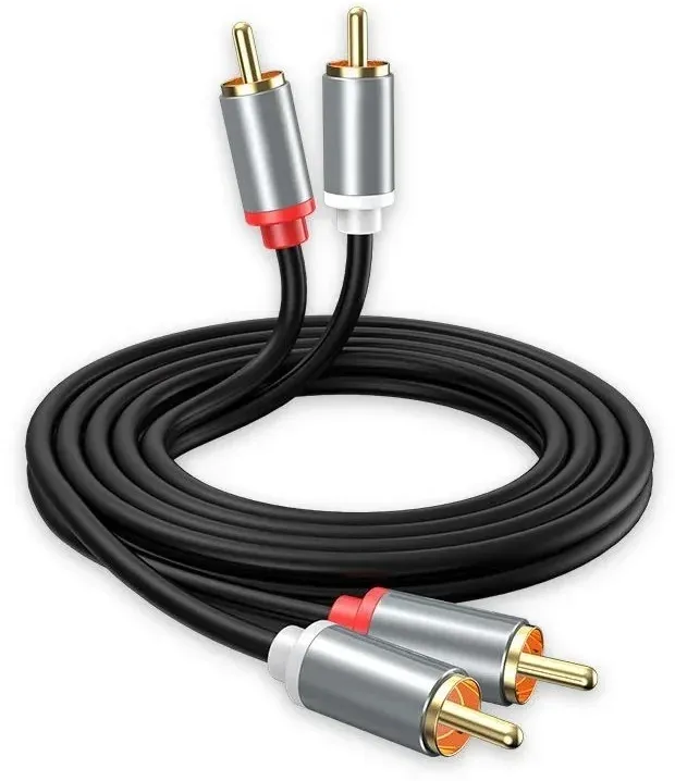 Кабель соединительный аудио Premier 5-304 1.5 2хRCA m/2хRCA m 1.5м. позолоч.конт. черный/серый - фото 3