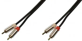 Кабель соединительный аудио Premier 5-304 1.5 2хRCA m/2хRCA m 1.5м. позолоч.конт. черный/серый - фото 4