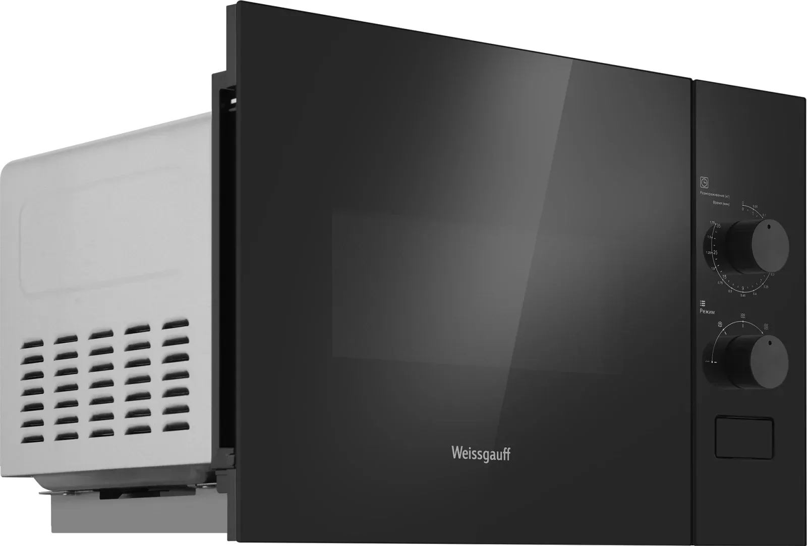 Микроволновая печь Weissgauff HMT-456 20л. 600Вт черный встраиваемая, 20 л - фото 7