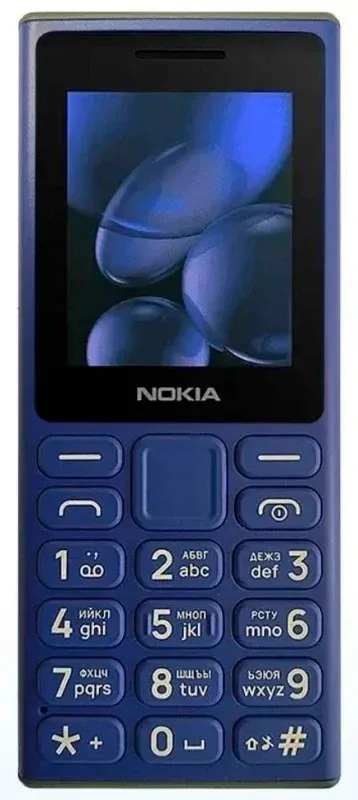 Мобильный телефон Nokia TA-1627 108 DS голубой моноблок 2Sim 2 126x160 Series 30+ GSM900/1800 Protect MP3 FM microSD max32Gb