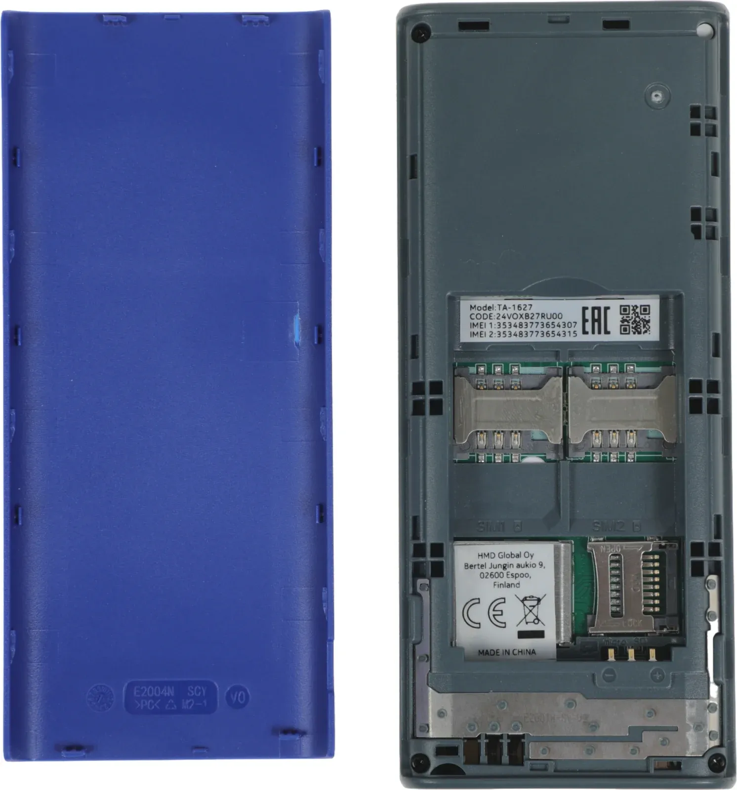 Мобильный телефон Nokia TA-1627 108 DS голубой моноблок 2Sim 2 126x160 Series 30+ GSM900/1800 Protect MP3 FM microSD max32Gb - фото 8