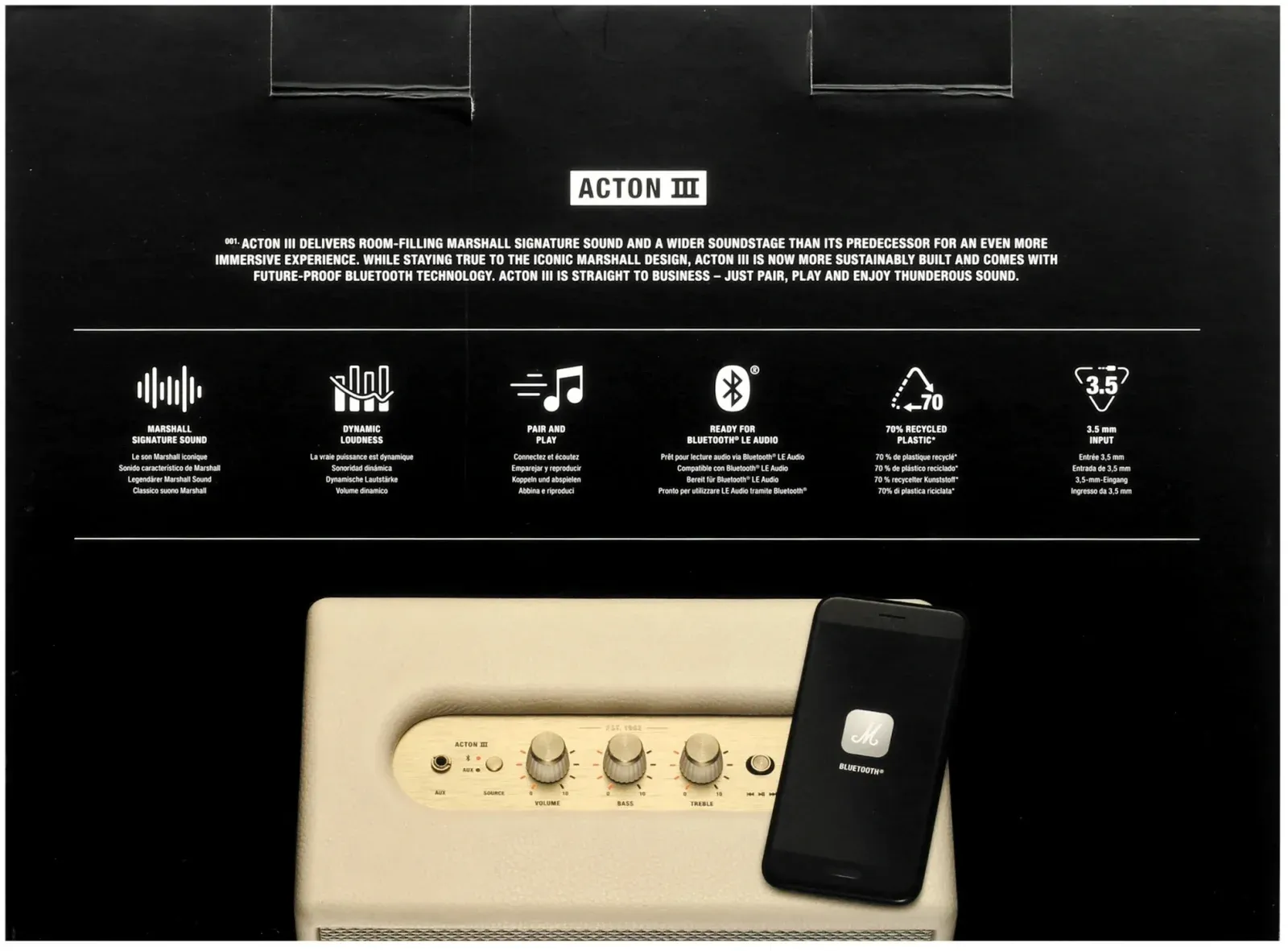 Колонка порт. Marshall Acton III бежевый 60W 2.1 BT/3.5Jack 10м - фото 7