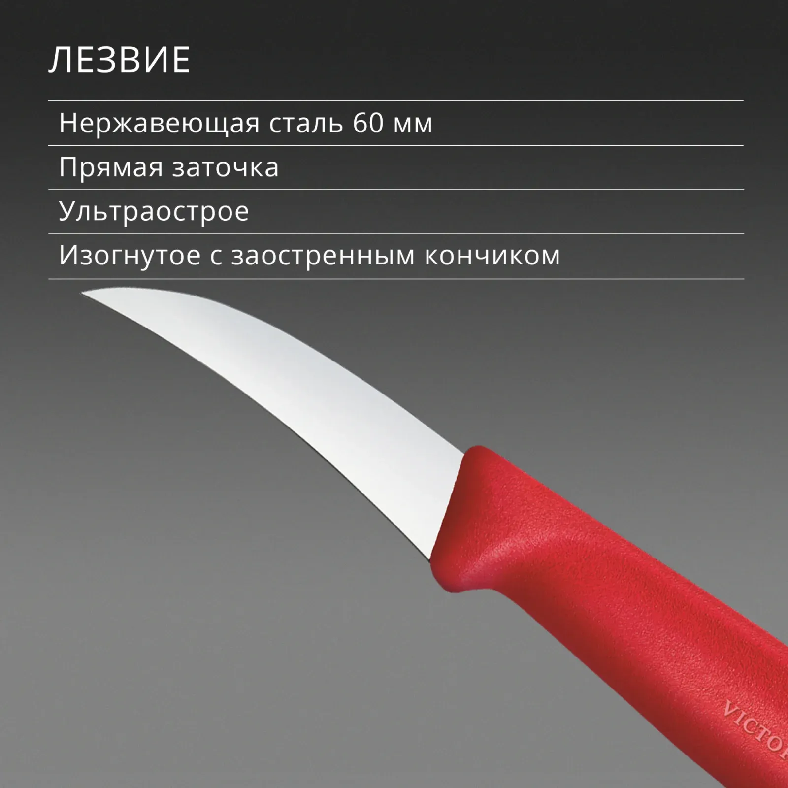 Нож кухонный Victorinox Swiss Classic 6.7501.C1 стальной универсальный для формовки лезв.60мм прямая заточка красный - фото 4