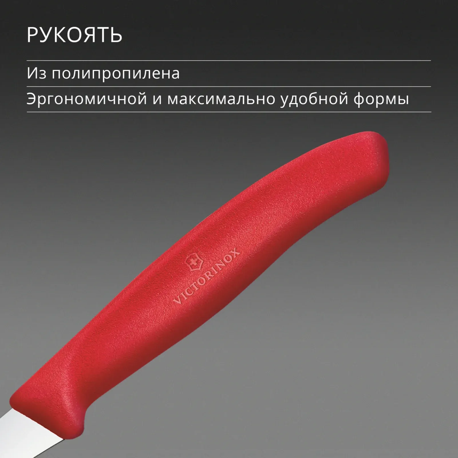Нож кухонный Victorinox Swiss Classic 6.7501.C1 стальной универсальный для формовки лезв.60мм прямая заточка красный - фото 5