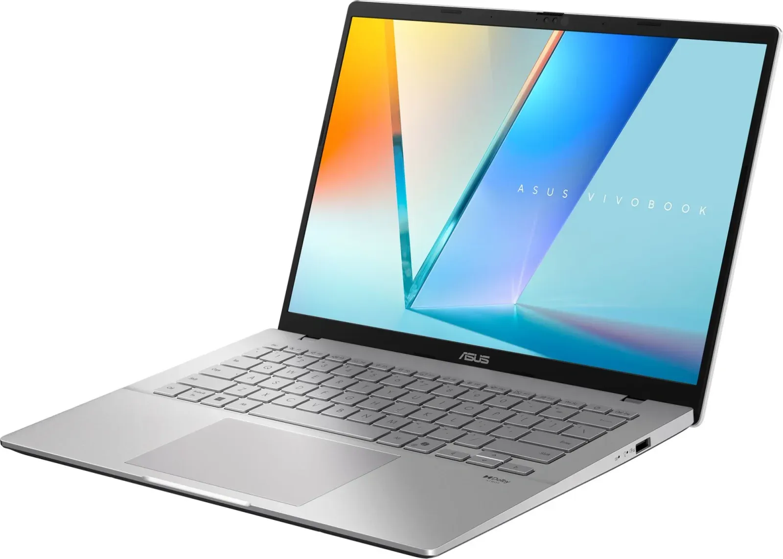 Ноутбук Asus VivoBook S14 S3407CA-LY098 Core Ultra 5 225H 16Gb SSD512Gb Intel Graphics 14 IPS WUXGA 1920x1200 без ОС silver WiFi BT Cam 90NB16J1-M00770 - фото 4