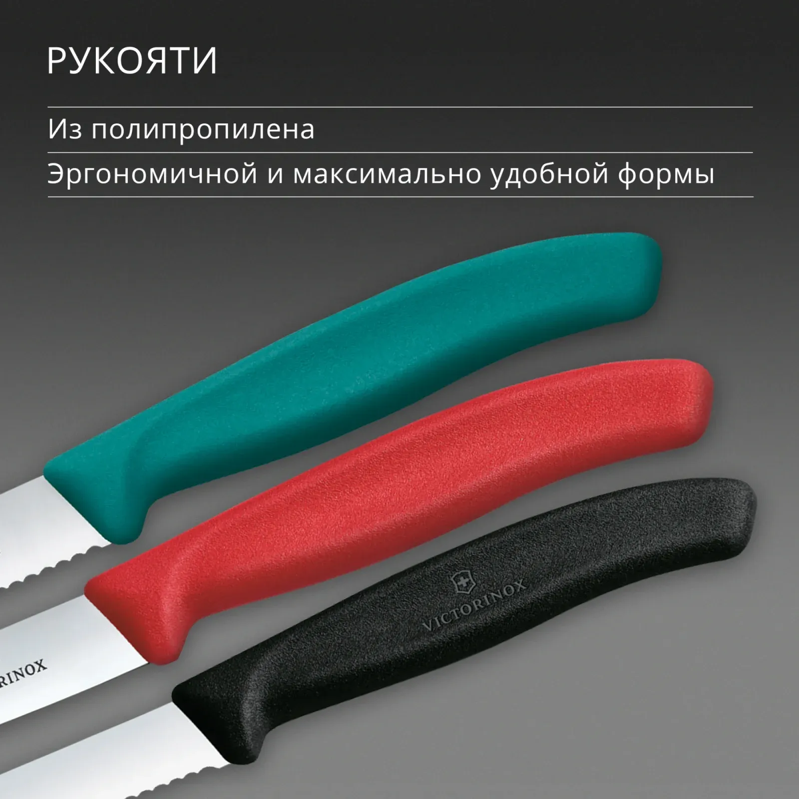 Набор ножей Victorinox Swiss Classic 6.7116.34C1 для овощей компл.:3предм. ассорти европодвес - фото 5