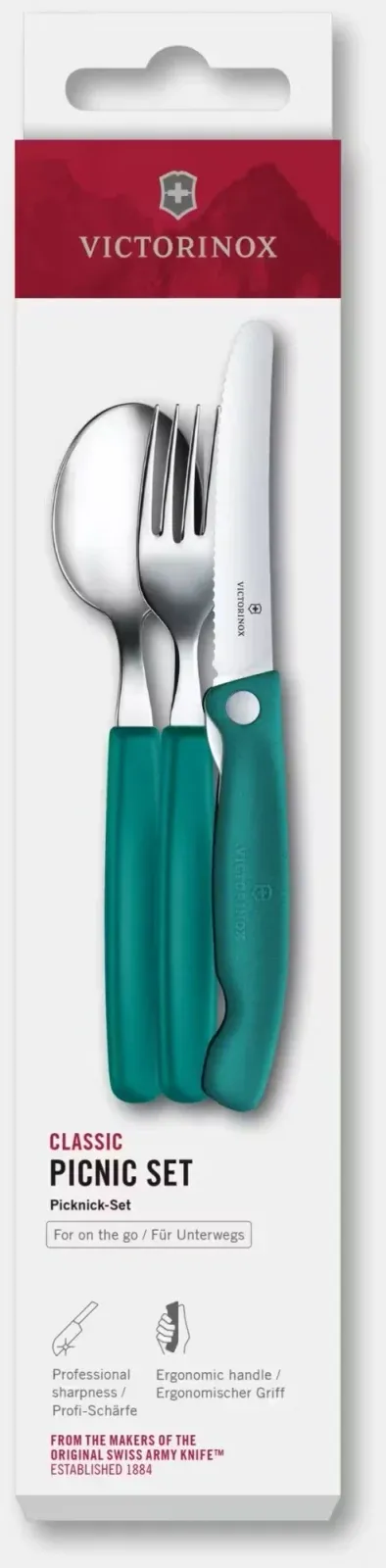 Набор столовых приборов Victorinox Swiss Classic 6.7194.3FC1 набор из 3предм. зеленый - фото 1