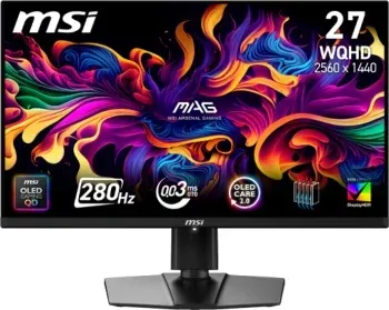 Монитор MSI 26.5 Mag 271QP QD-OLED X28 черный QD OLED LED 16:9 HDMI матовая HAS Piv 250cd 178гр/178гр 2560x1440 280Hz DP Quad 2K 1440p 8.2кг - фото 6