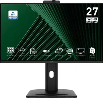 Монитор MSI 27 Pro MP275QPDG черный IPS LED 16:9 HDMI M/M Cam матовая HAS Piv 250cd 178гр/178гр 2560x1440 100Hz DP Quad HD 2K 1440p USB 7.05кг - фото 6