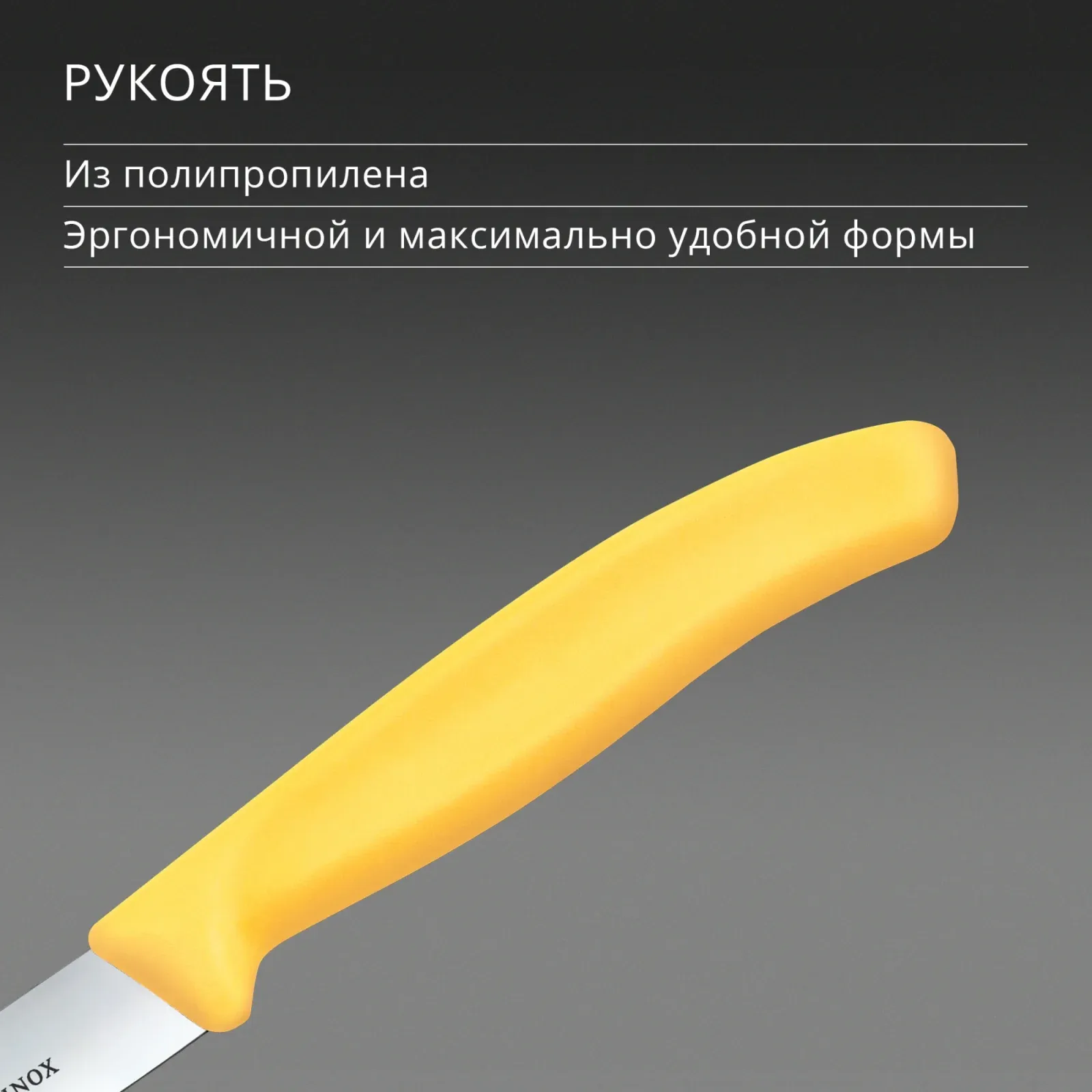 Нож кухонный Victorinox Swiss Classic 6.7708.C1 стальной универсальный для чистки овощей и фруктов лезв.100мм прямая заточка желтый - фото 5