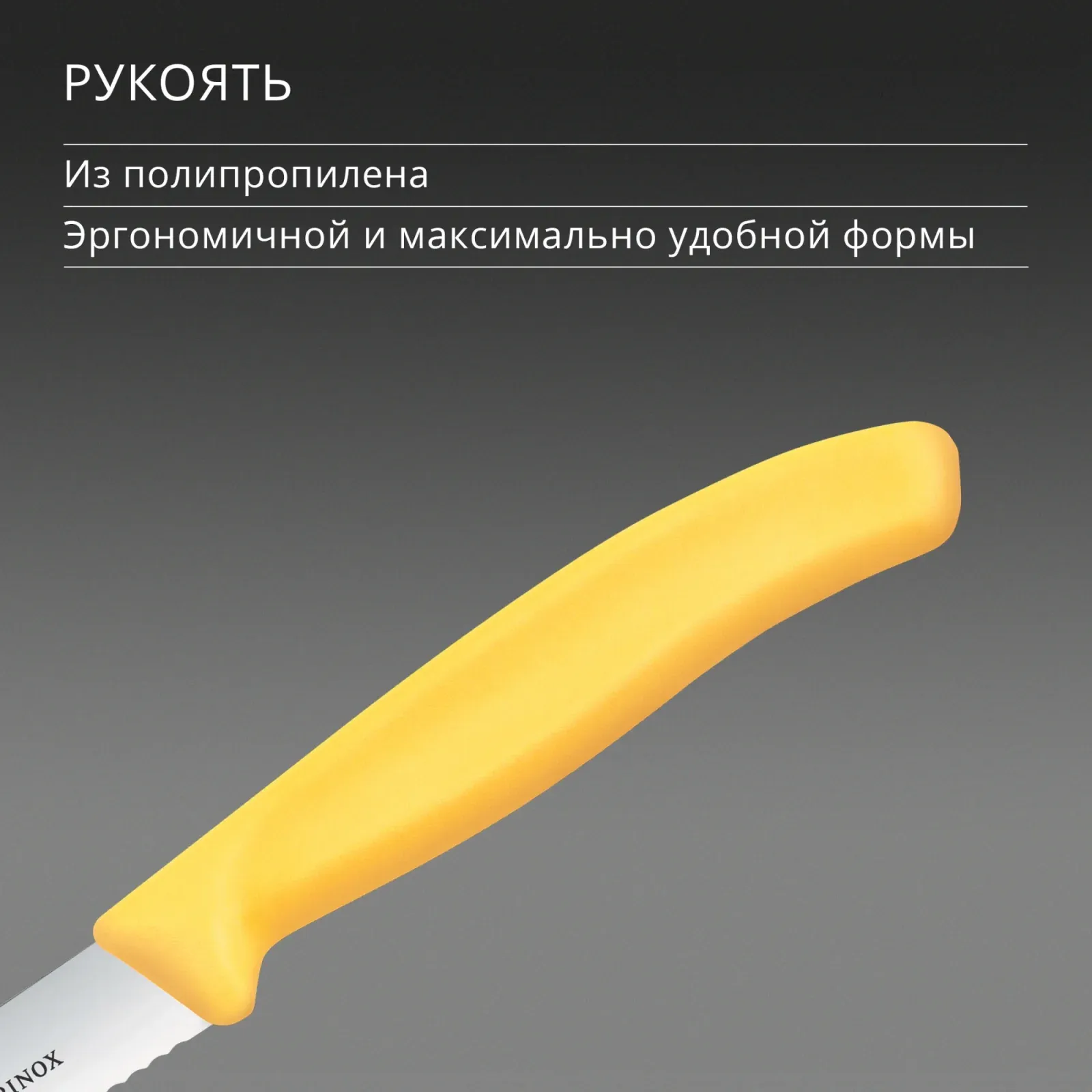 Нож кухонный Victorinox Swiss Classic 6.7738.C1 для чистки овощей и фруктов лезв.100мм прямая заточка желтый - фото 5