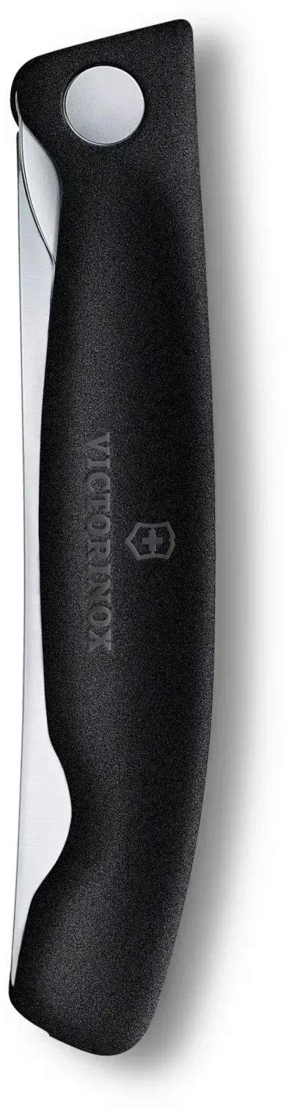 Нож кухонный Victorinox Swiss Classic 6.7833.F стальной столовый для овощей лезв.110мм серрейт. заточка черный карт.коробка - фото 4